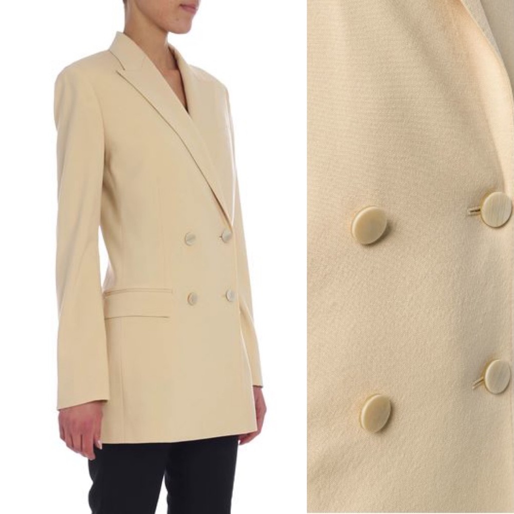 THEORY Double-breasted wool-blend canvas blazer 00 - Picture 2 of 8